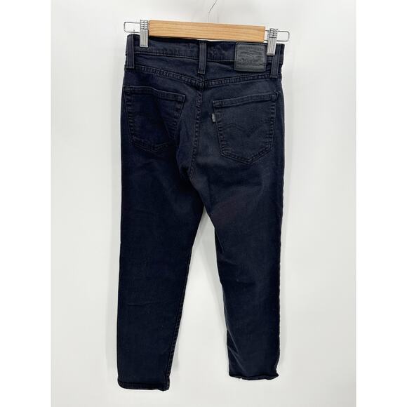 Levi's 724 High Rise Slim Straight Black Sheep Denim Jeans Women's Size 26 x 28 - Picture 2 of 10